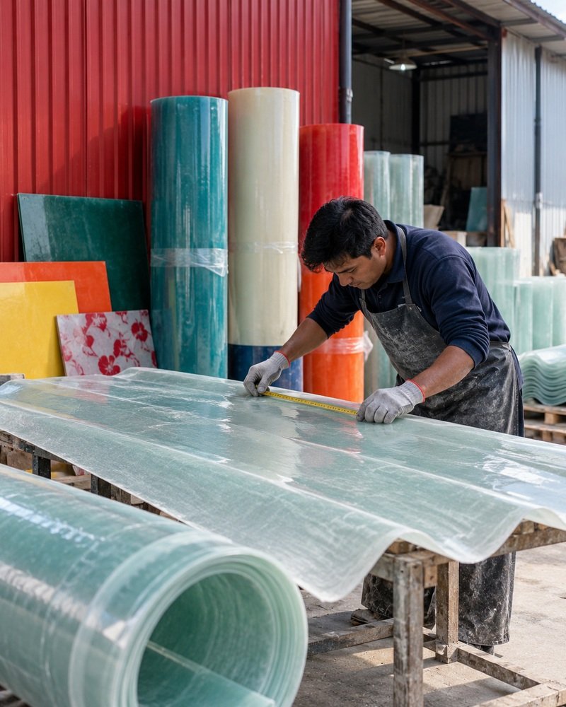 Custom FRP manufacturing — hands-on production